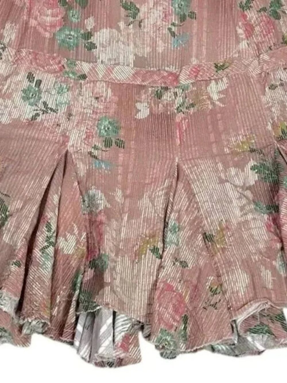 Free People Ethereal Dainty Cottage Bordeaux Floral Flounce Maxi Skirt S - Picture 5 of 5